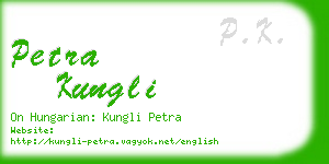 petra kungli business card